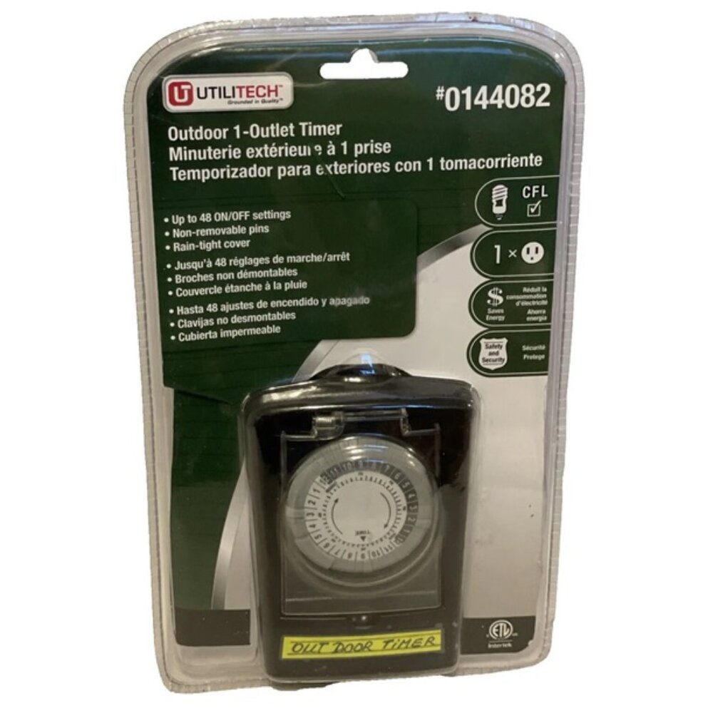 Utilitech Outdoor 1- Outlet Timer #0144082 Used with Packaging